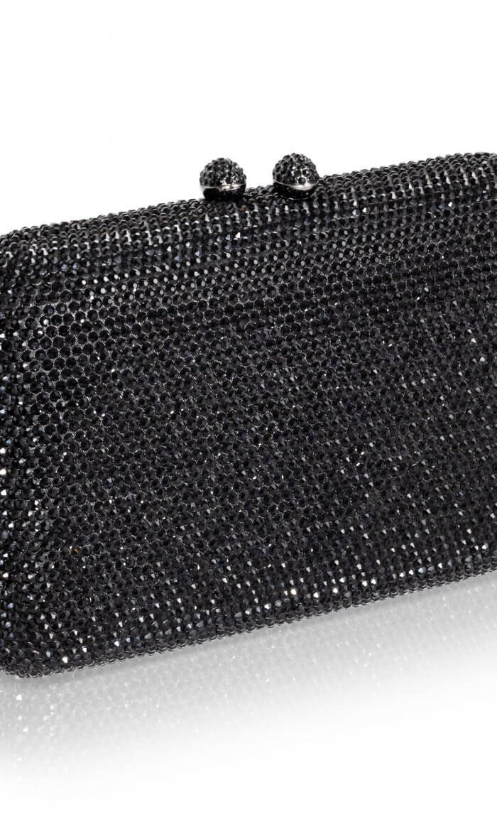 BLACK RHINESTONE CLUTCH